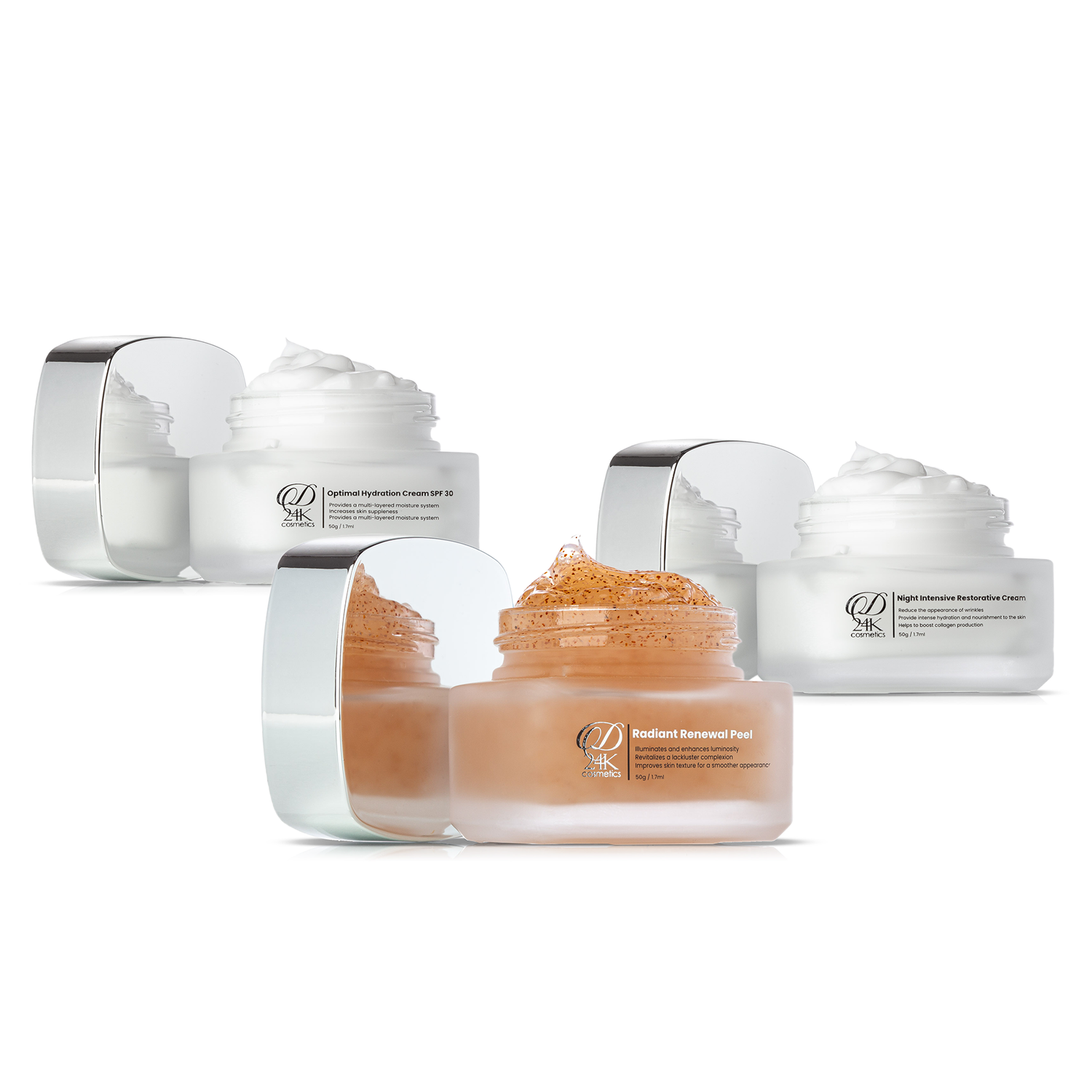 D24K Day to Night - Day Cream / Resurfacing Night Treatment / 24K Deep Facial Peel