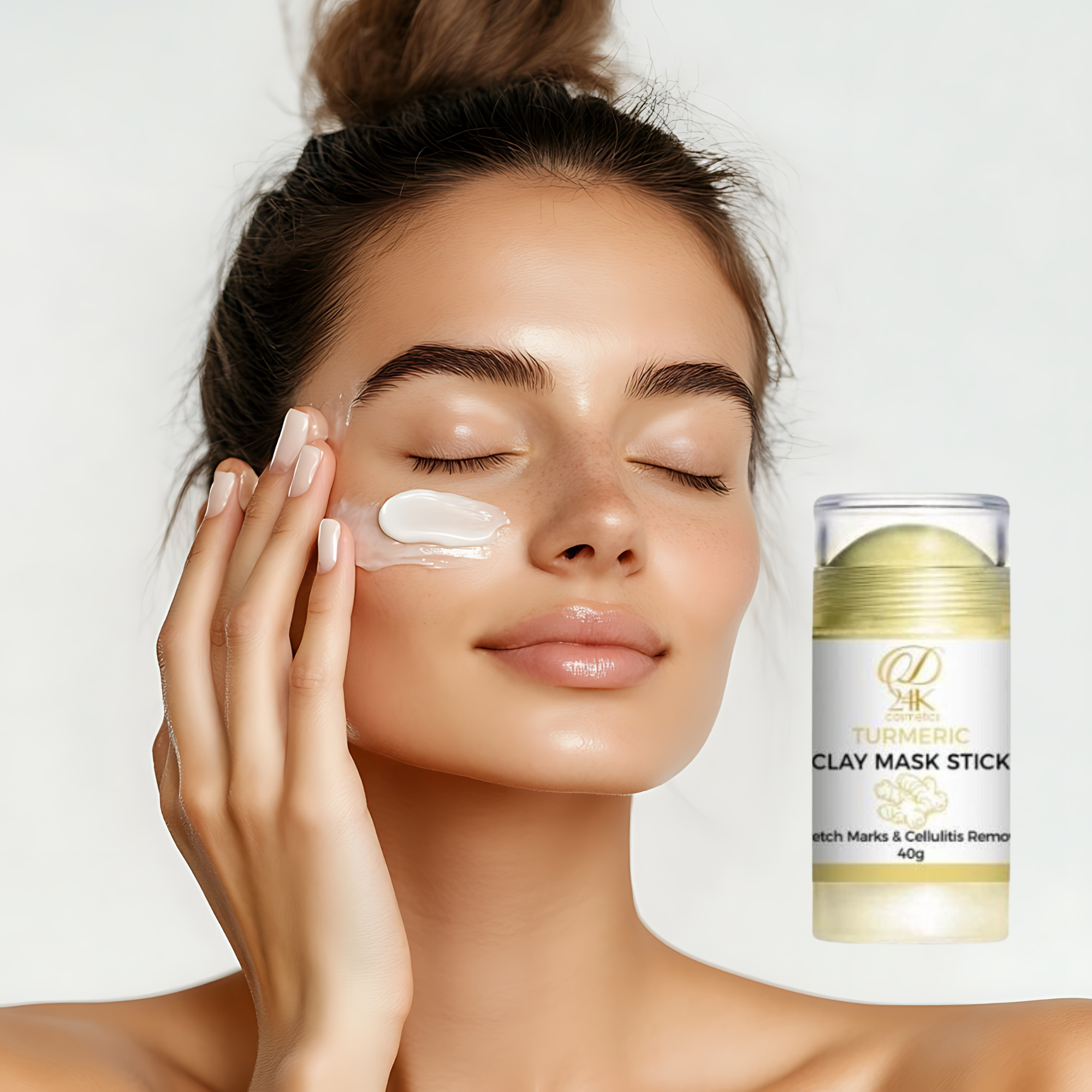 24K Turmeric Clay Mask Stick - Brightening & Firming (40G)