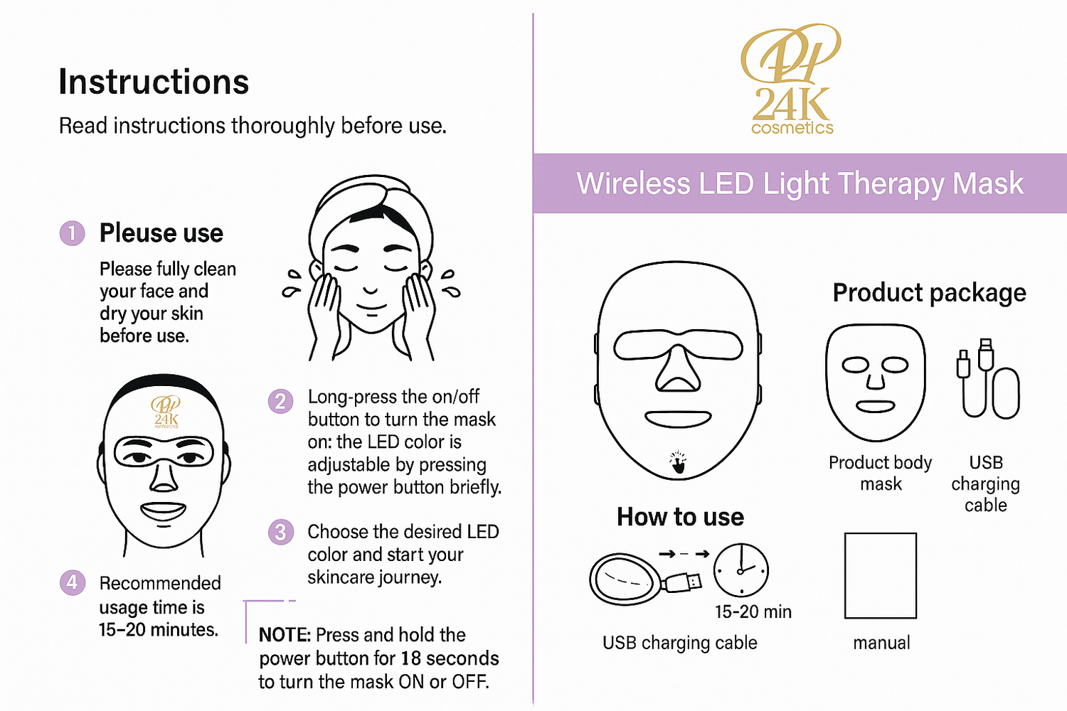 7-Color LED Therapy Mask