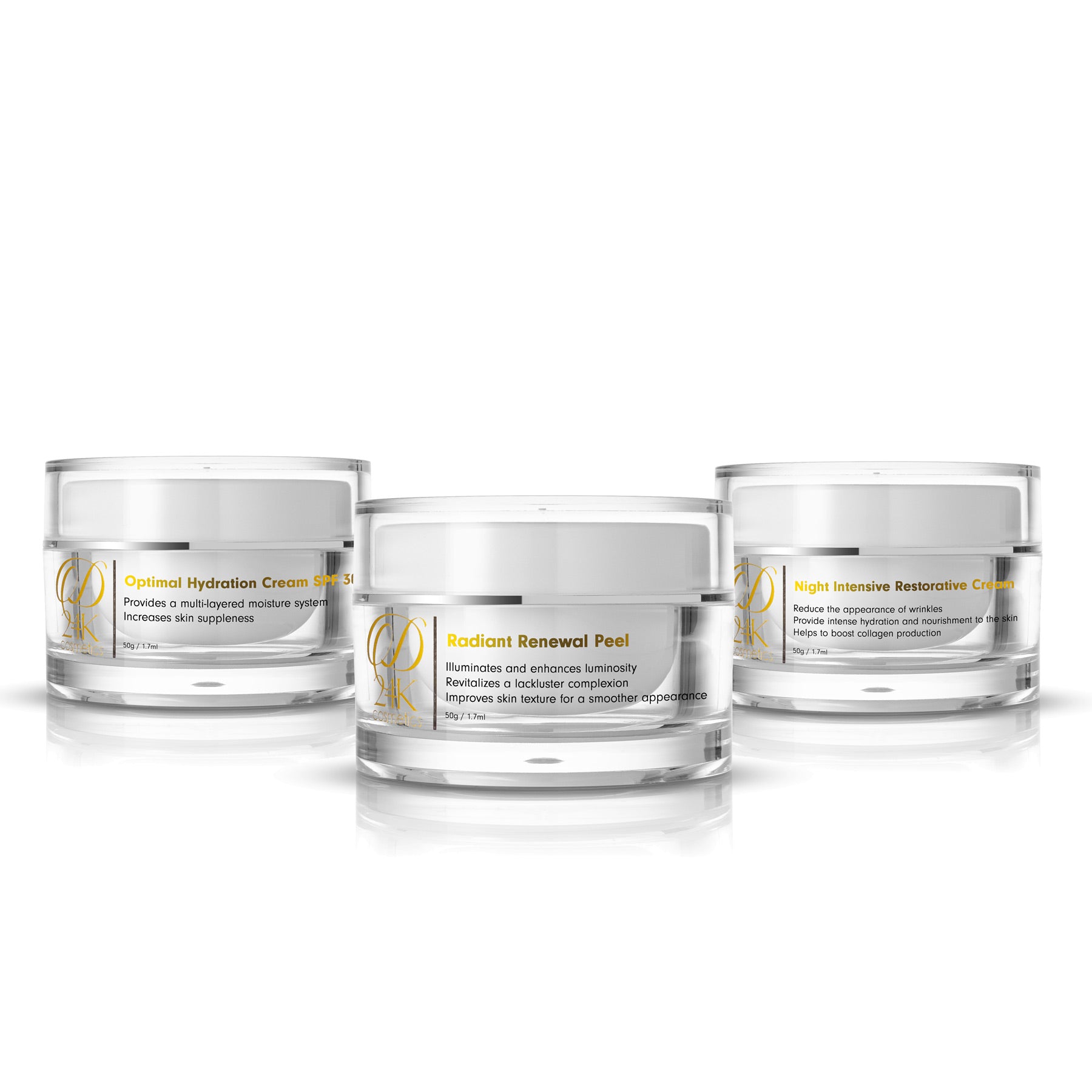 24K Day to Night - Day Cream / Resurfacing Night Treatment / 24K Deep Facial Peel
