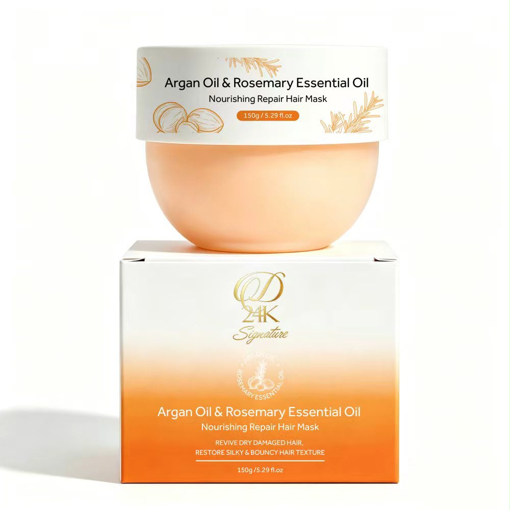 D24K Signature Argan Oil &amp; Rosemary Essential Oil Nourishing Repair Hair Mask