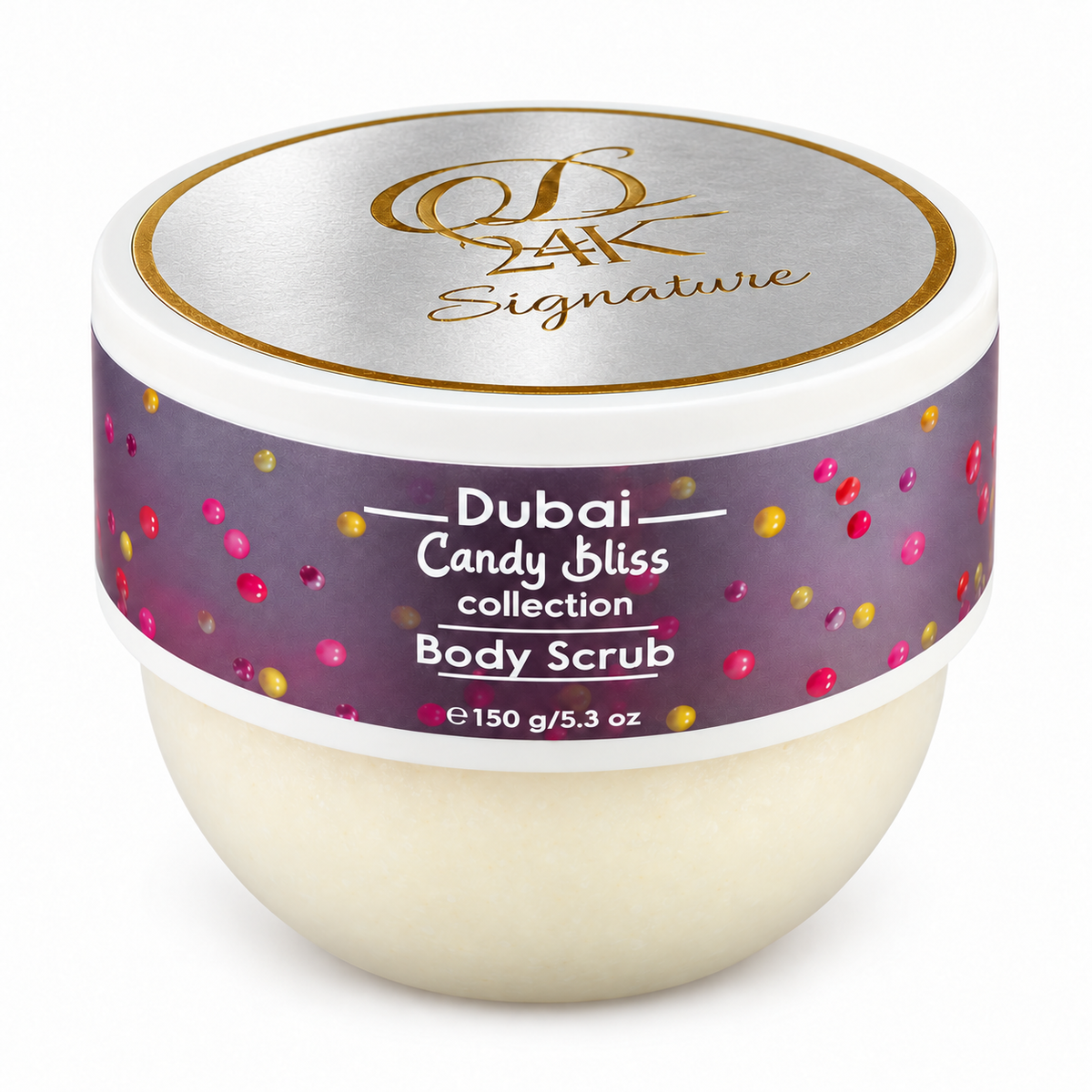 D’OR24K Signature Dubai Candy Bliss Body Scrub – 150 g / 5.3 oz