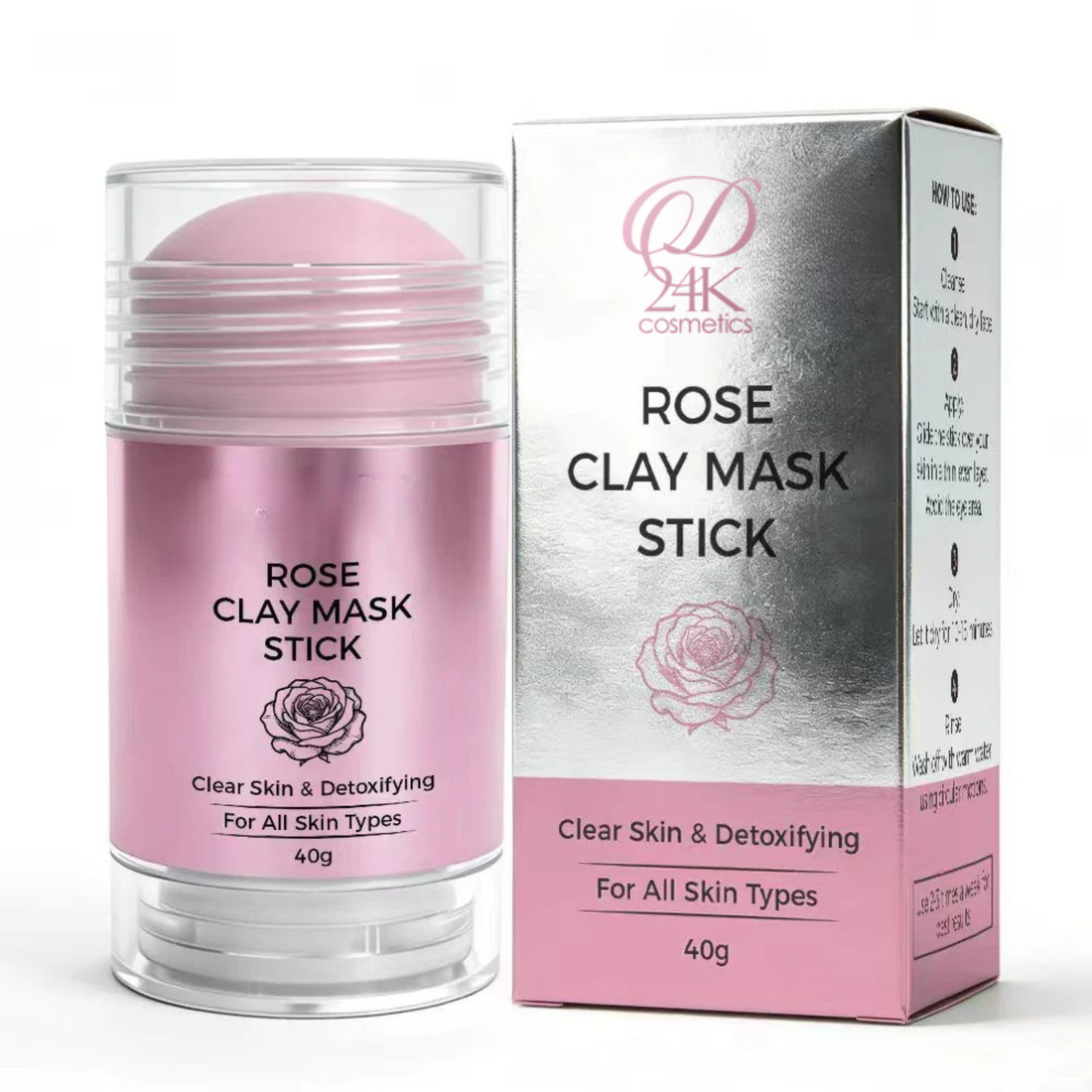 Rose Clay Mask Stick (40g)