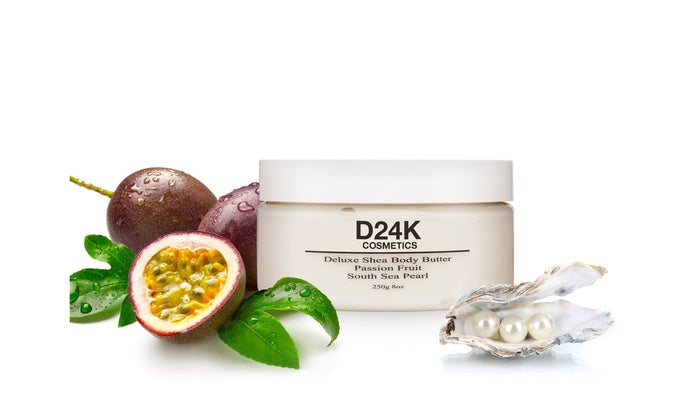 D24K Exfoliating Pearl Infused Lavender & Passion Fruit Body Butter & Salt Scrub